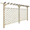 pedkit Gitterzaun mit Pergola-Oberteil, 393,5 x 200 cm (B x H) Kiefernholz impr?gniert, Verrottungsfest