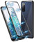 Schutzhülle für Samsung Galaxy S20 FE 5G, magnetische Adsorption, stoßfest, doppelseitig transparent, Hartglas, Schutzhülle, Aluminium, Metallrahmen, 360-Grad-Schutz, Schwarz