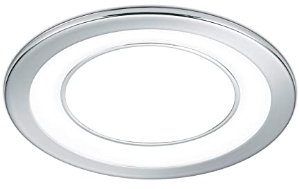 Trio Leuchten LED Einbauleuchten Core 652610106, Kunststoff chromfarbig, inkl. 10 Watt LED, Chrom