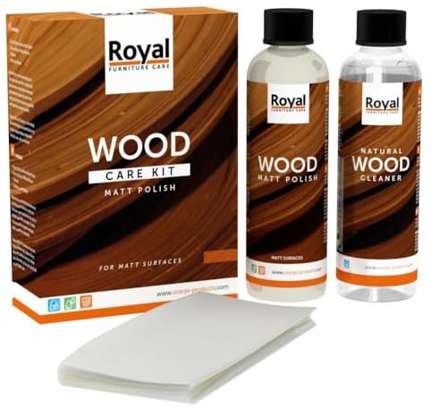Oranje Matt Polish Wood Care Kit + Cleaner 2x250ml