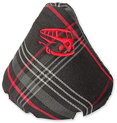 The Tuning-Shop Ltd Schaltsack kompatibel mit Volkswagen VW Transporter T5 verschiedene Nähte, Farbe erhältlich (Tartan Red Stickerei)