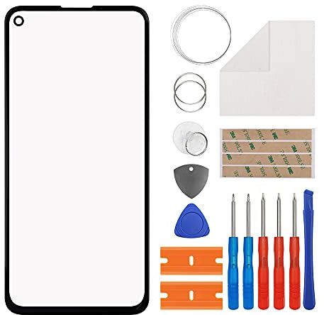 Duotipa Frontglas Display Glas Reparatur Kompatibel mit Google Pixel 4a 5G GD1YQ, G025I 6.2 Zoll + Werkzeugen(Kein Display und Touch Digitizer)-mit OCA Kleber