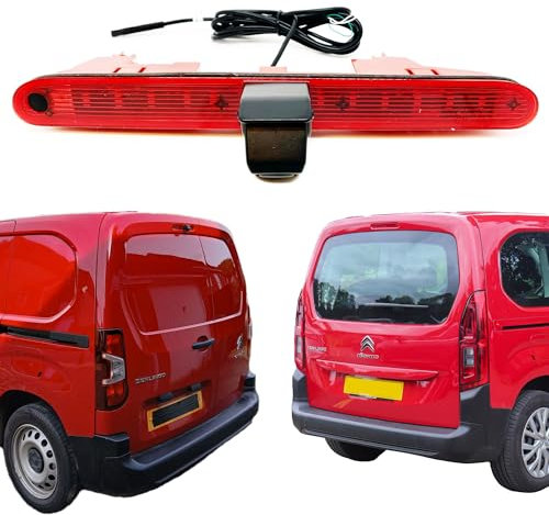 Dolphin Automotive Rückfahrkamera für Citroen Berlingo & Peugeot Partner mit Wasserstrahldüse ab 2018 (nur Kamera)