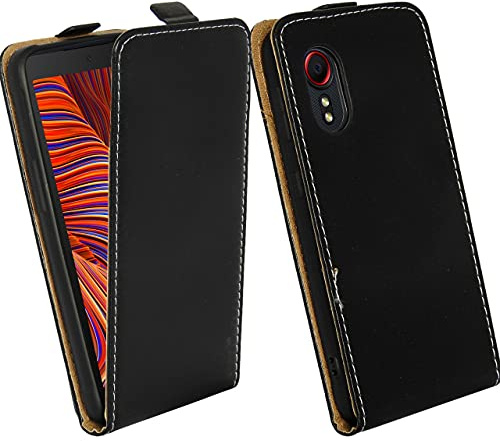 COFI 1453 Handytasche Klapptasche Hülle Flip Style kompatibel mit Samsung Galaxy XCOVER 5 EE (Enterprise Edition) Schwarz