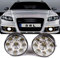 FOLGEMIR LED Tagfahrlicht, rund Tagfahrleuchten, 9 LEDs Scheinwerfer, DC 12V, E4, Weiß