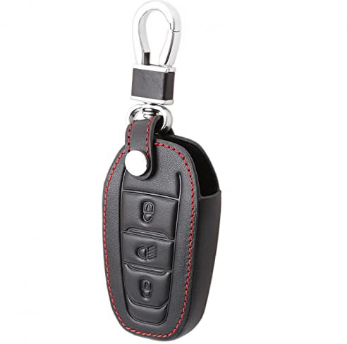 Coque de clé de Voiture en Cuir Porte-Couvercle étui pour 5008 DS5 DS6 pour Peugeot 208 DS3 pour citroën C4 C5 X7 3 Boutons télécommande Automatique Coque Fob