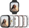 Haojavo Paquete de 5 fundas rígidas de policarbonato con protector de pantalla de vidrio templado para Apple Watch de 1.73 pulgadas SE (2023) (2ª generación) Series 6 5 4 SE, funda protectora