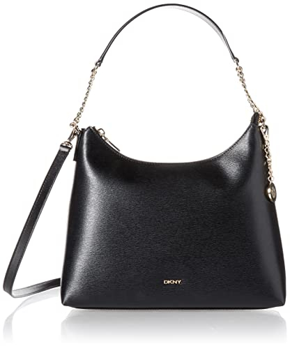 DKNY Damen Bryant Hobo Bag Tragetasche, Schwarz/Gold