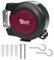 Ram® 30 metre Retractable Reel Clothes Lines Washing Line with Twin Cable - Wall Mounted Heavy Duty Clothes Dryer 2 x 15m Lines of Drying Space, Burgundy