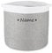 Cuperay Foldable Dog Toy Basket Storage Box with Woven Rope Handles, Personalised Name, Organizes Food, Clothes and Accessories (White Gray)