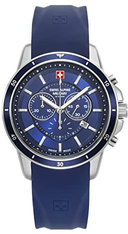 Swiss Alpine Military by Grovana Herren Analog Schweizer Quarzwerk Uhr mit Silikon Armband 7089.9835SAM