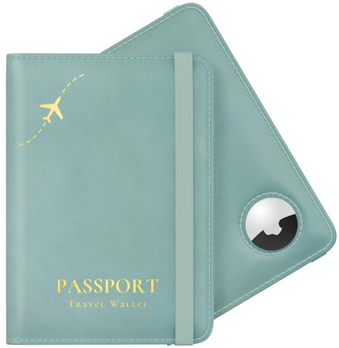 Stouchi AirTag Passport Holder – Slim RFID Travel Wallet