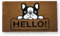 KOKO DOORMATS Fußmatte für den Außenbereich – Fußmatte für den Außenbereich aus natürlicher Kokosfaser mit robuster PVC-Rückseite, Outdoor-Fußmatte für Ihre Veranda, 43,2 x 76,2 cm (Hello Pug)