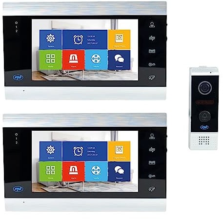 PNI Videoportero Inteligente con 2 monitores SafeHome PT720MW WiFi HD, P2P