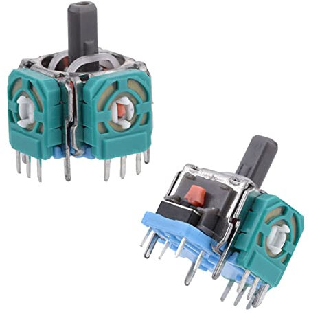 KOSDFOGE 2 Pezzi Joystick Analogico 3D Joystick Thumbstick Sostituzione Rocker Wireless, per Controller (0,9 × 0,9 × 0,7 Pollici)