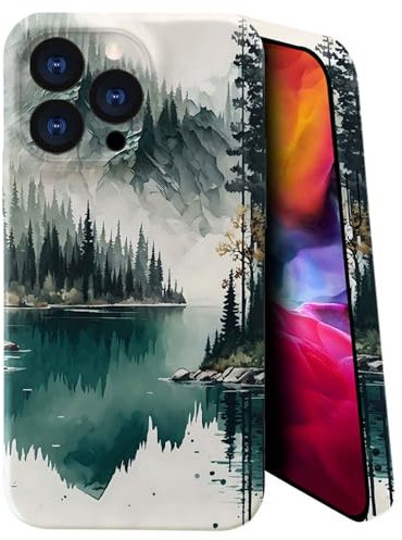 SEized Case Compatible with for iPhone 14 Pro Max Mountain Forest Landscape Phone Case 3D Soft Slim Drop Shockproof Case for Girl Women Phone Case for iPhone 14 Pro Max