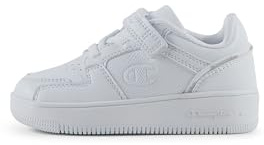 Champion Unisex RD18 2.0 Low B TD Sneaker S32685-CHA-WW009 Weiß | Lederimitations-Obermaterial, Klettverschluss, runde Spitze, Gummikeil im Schaft