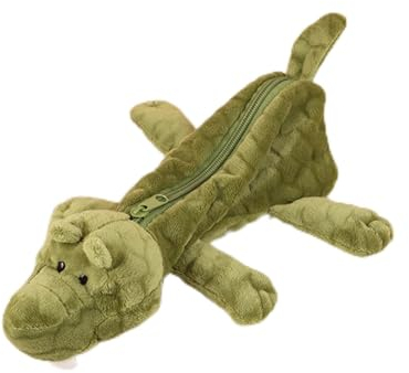 Qxiao Federmäppchen mit Cartoon-Tiermotiv, Löwe, Tiger, Krokodil, Nilpferd, 3D-Plüschpuppe, Stifteetui mit Reißverschluss, kreativer Tier-Schreibwaren-Organizer, Kosmetiktasche für Zuhause, Büro,
