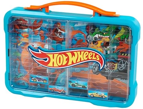 Theo Klein 2408 Maletín Expositor de coleccionista Hot Wheels, Espacio para 54 Coches, Logotipo Hot Wheels Brillante, con una práctica asa de Transporte, Juguete para niños a Partir de 3 años