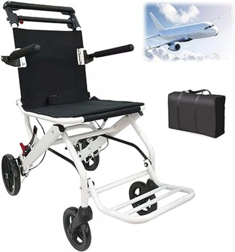 Silla De Ruedas Ligera Plegable, Sillas De Ruedas De Aluminio Para Adultos, Niños Y Ancianos, Silla De Ruedas De Viaje Ultraligera Para El Hogar A
