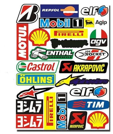 Inovey Adesivi universali per moto scooter adesivi personalizzati adesivi impermeabili in PVC adesivi per casco adesivi per bagagli (#5)