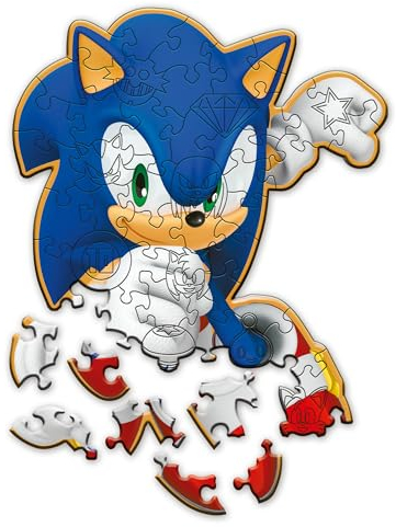 Wooden Jigsaw Puzzle Junior 50 Sonic