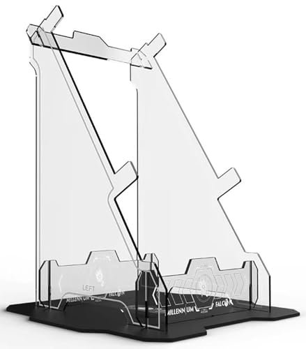 Vitrine Acryl Kompatibel Mit Le-go 75192 Millennium Falcon Modell, Transparente Staubbox Zur Modellaufbewahrung Mit Hintergrund (Nur Vitrine) B