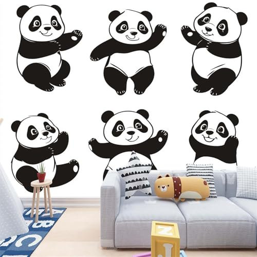 Photo Murale Panda Kawaii 400 x 280 cm - Papier Peint Non Tissé pour Enfants et Adultes - Image panoramique Déco Maison Chambre