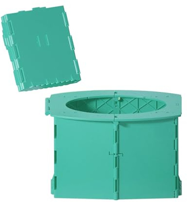 Camping-Toilette, tragbare Reise-Toilette, kompakter Outdoor-Toilettensitz, abnehmbarer, leichter Camping-Topf, faltbarer Camping-Mülleimer, stabile tragbare Toilette für Erwachsene und Kinder,