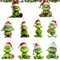 KBIBCK Weihnachtsschmuck, 10PCS Grin-ch Deko Weihnachtenanhänger, Elf Weihnachtsdekorationen, Weihnachtsbaumschmuck 2D Acryl Anhänger, Grin-ch Hängende Ornament für Weihnachtsbaum Dekorationen, Urlaub