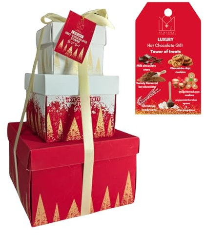 Mothers day gift hamper | Luxury Hot chocolate station set | hot chocolate with marshmallow toppers gingerbread biscuits & more | Gift set for kids, men, women couples
