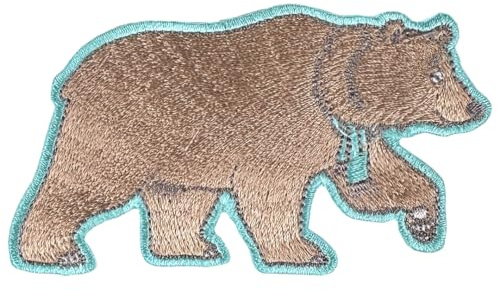 Pawprint Family Bear Character Sew-On Patch – Official ‘We’re Going on a Bear Hunt’ Badge by Michael Rosen & Helen Oxenbury – Eco-Friendly Embroidered Keepsake for Book Lovers