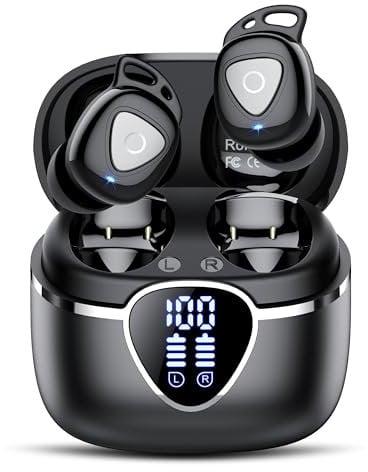 Wireless Earbuds, Sleep Earbuds Bluetooth 5.4 Headphones In Ear with ENC Noise Cancelling Mic, 40H Bluetooth Ear Buds with Sleep Mode HiFi Stereo Comfortable Fit IP7 Waterproof Earphones,Touch Control