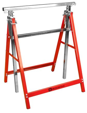 Werkzeugkönig Arbeitsbock Gerüstbock höhenverstellbar 80-130 cm zusammenklappbar bis 200 kg belastbar