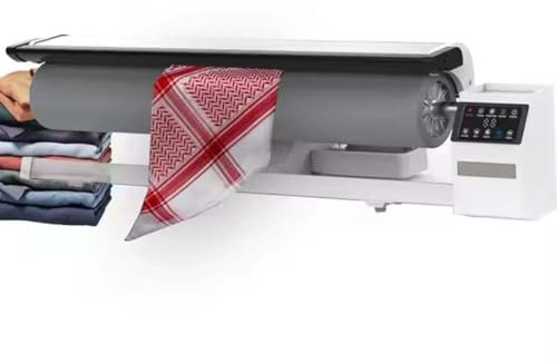 XCSCUK 900mm Rotationsbügeleisen Dampfpresse, 2950W kommerzielle Walzenmangelmaschine, mit Fußpedal, für Hotelwäsche, Bettwäsche, Wäscherei