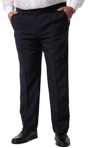 Men Plus Herren große Größen Übergrößen Menswear L-8XL Bauchfit-Hose, Business, Baukasten Navy blau 70 835066130-70