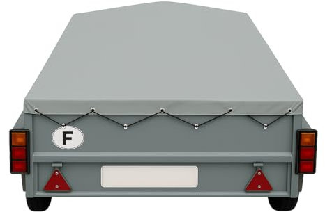 Bâche de Remorque LIDER Robust 41395 – 259 x 140 x10 cm–PVC 640g/m² Housse Haute Résistance avec Oeillets et Sandow–Fabriqué en France-Plusieurs Coloris Disponible. (Gris 7038)