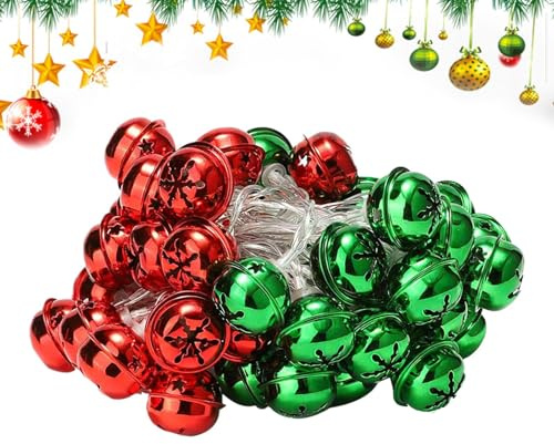 Glocken-Lichterkette, 150 cm, wasserdicht, LED, flexible Weihnachtsdekoration, für den Innenbereich, Kaminglocken-Lichterkette, skalierbares Lichterketten-Design für Hochzeitstisch, Tafelaufsatz