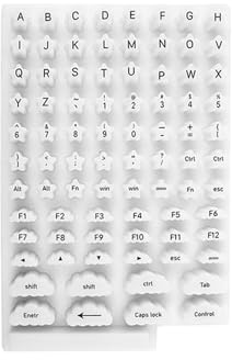 Keyboard Key Stickers - Silicone Strong Adhesive Protector | Laptop Keyboard Cover for Long Nails for Women, Girls, False French Tip Nails, Home, Office, Desktop, Computer, Typing, PC Accessories