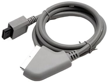 Compatibile con cavo AV SCART Wii/Wii U da 1,8 m – Uscita RGB PAL/NTSC for giochi retrò, HDTV e TV CRT – Cavo schermato