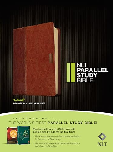 NLT NLT Parallel Study Bible TuTone Brown Tan Leatherlike: New Living Translation, Brown / Tan TuTone, LeatherLike