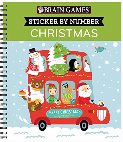 Brain Games - Sticker by Number: Christmas (Kids)
