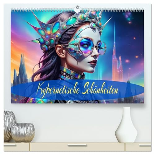 Kybernetische Schönheiten (hochwertiger Premium Wandkalender 2026 DIN A2 quer), Kunstdruck in Hochglanz: Die Fusion von Mensch und Maschine, eine Symbiose der Schönheit. (CALVENDO Technologie)
