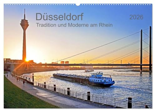 Düsseldorf - Tradition und Moderne am Rhein (Wandkalender 2026 DIN A2 quer), CALVENDO Monatskalender: Die Mode- und Handelstadt mit Flair (CALVENDO Orte)