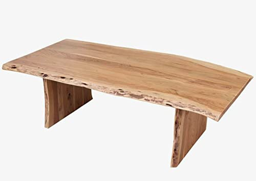 MASSIVMOEBEL24.DE Couchtisch Akazie 150x70x45 Natur lackiert Pure Acacia #306 modern