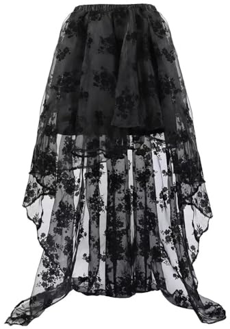 Rock Damen Tüllrock Elastische Taille Unregelmäßig Unterrock Ballettrock Faltenrock Maxirock Tüll Röcke Long Skirts for Women