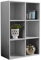 Home Source Storage Cube 6 Shelf Bookcase Wooden Display Unit, Grey, 90cm