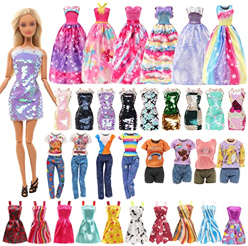 Miunana 12 Pezzi per 11.5 pollci 28 -30 CM Bambola: 3 Abiti + 5 Vestiti Alla Moda + 4 Fashion Vestiti (Slezionati A Caso)