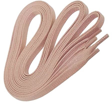 Laccico - Lacci per scarpe, piatti, 75-150 cm e 6 mm di larghezza, rosa antico, 90