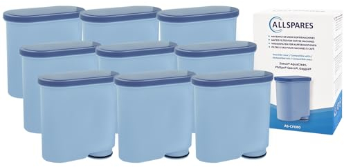AllSpares Lot de 9 filtres à eau pour machines à café Philips / Saeco AquaClean CA6903/10 / CA6903/22